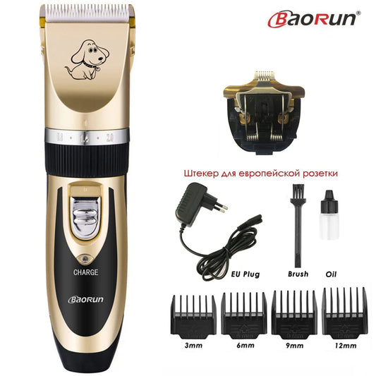 Professional Rechargeable Pet Cat Dog Hair Trimmer Animals Grooming Clippers Cutter Shaver Set Electrical Pets Haircut Machine