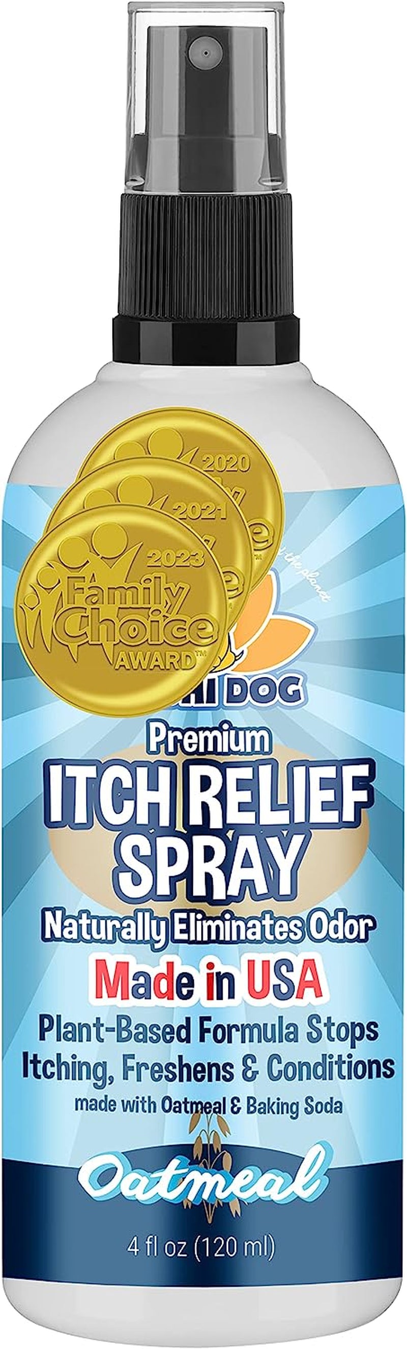 Anti Itch Oatmeal Spray for Dogs and Cats | 100% Natural Soothing Relief for Dry, Itchy, Bitten or Allergy Damaged Skin Treatment | Professional Quality