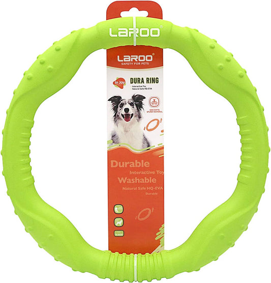 Dog Flying Ring Toys,Floating Flying Dog Disc Toys,Summer Pet Training Outdoor Durable Chew Toys for Medium and Large Dogs (Large Green/30Cm)