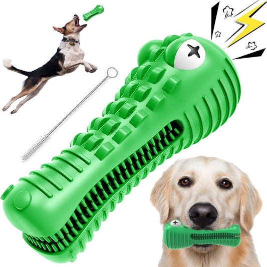 Squeak Dog Toy Interactive Rubber Pet Toys Chew Bite Cleaning Dog Tooth Brush for Aggressive Large Medium Breed 13-36 KG Dogs